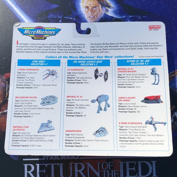 1993 Star Wars Micro Machines The Empire Strikes Back Collectable - Picture 3 of 3